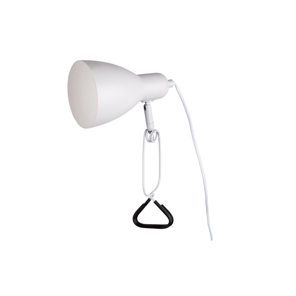 Klemtafellamp Mara 28 cm mat wit metaal E14