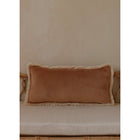 Bolster 60x30 cm fluweel karamel