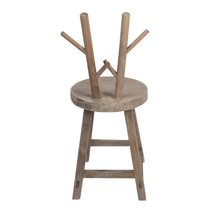 Plantentafel 30x30x70 cm Bruin Hout Gewei Kruk