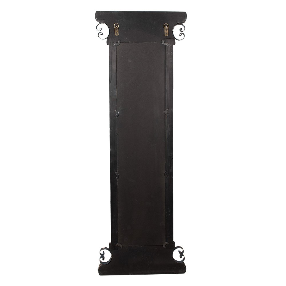 Wandspiegel 45x131 cm blauw bruin hout