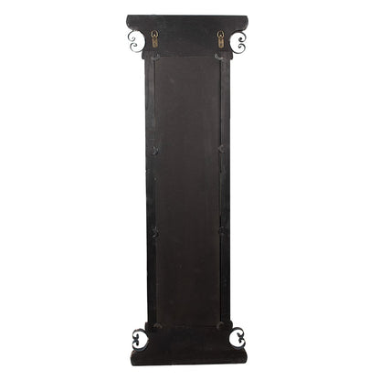Wandspiegel 45x131 cm blauw bruin hout