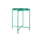 Bijzettafel 40x40x49 cm groen ijzer