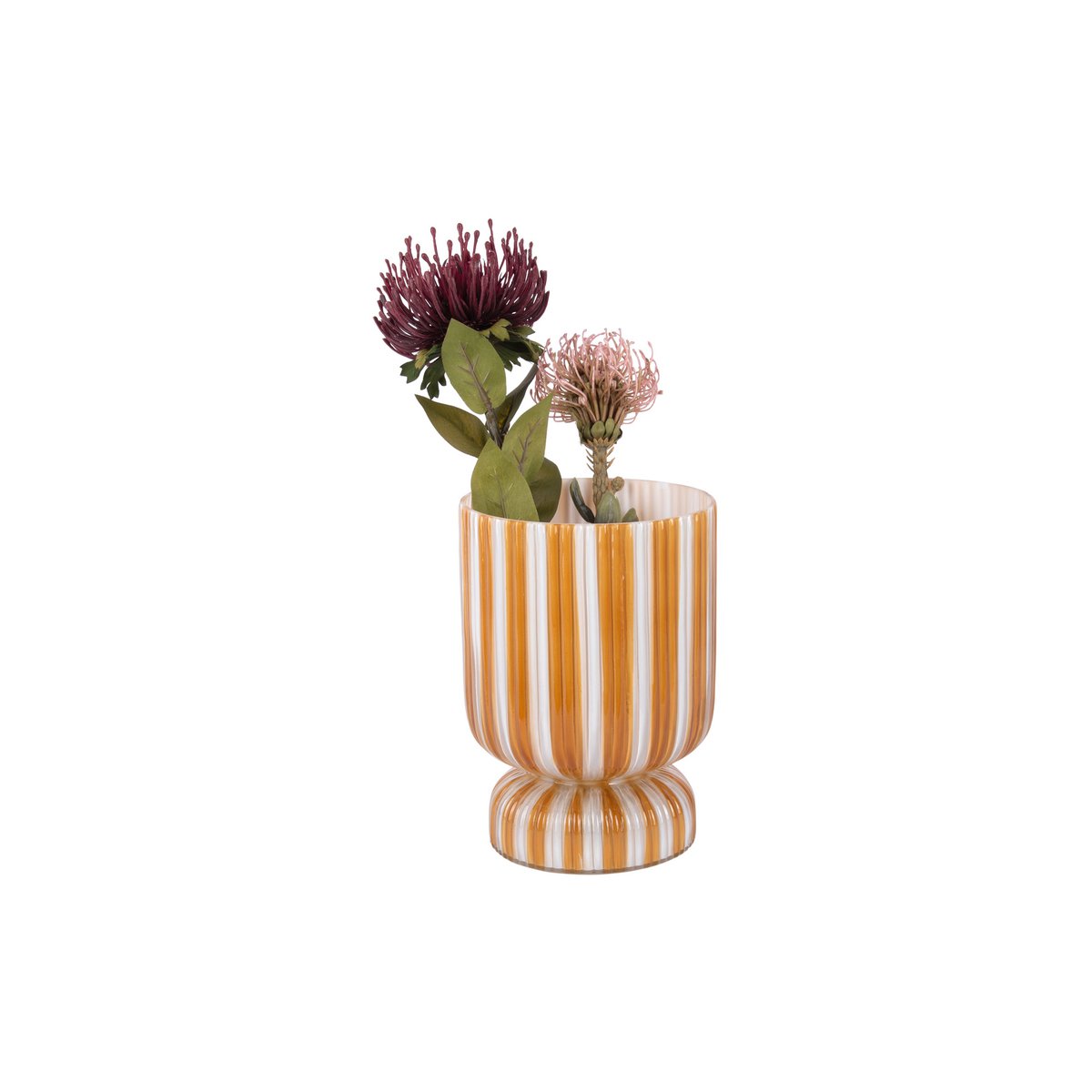 Vaas glas geel 21 cm