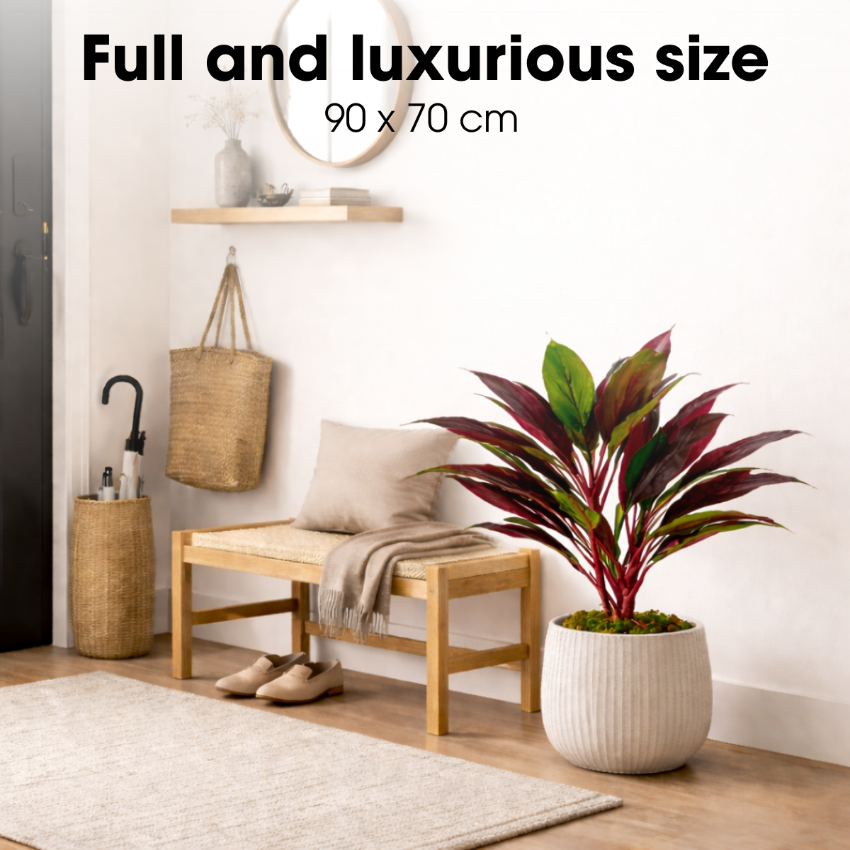 Kunstplant Cordyline rood 90 cm
