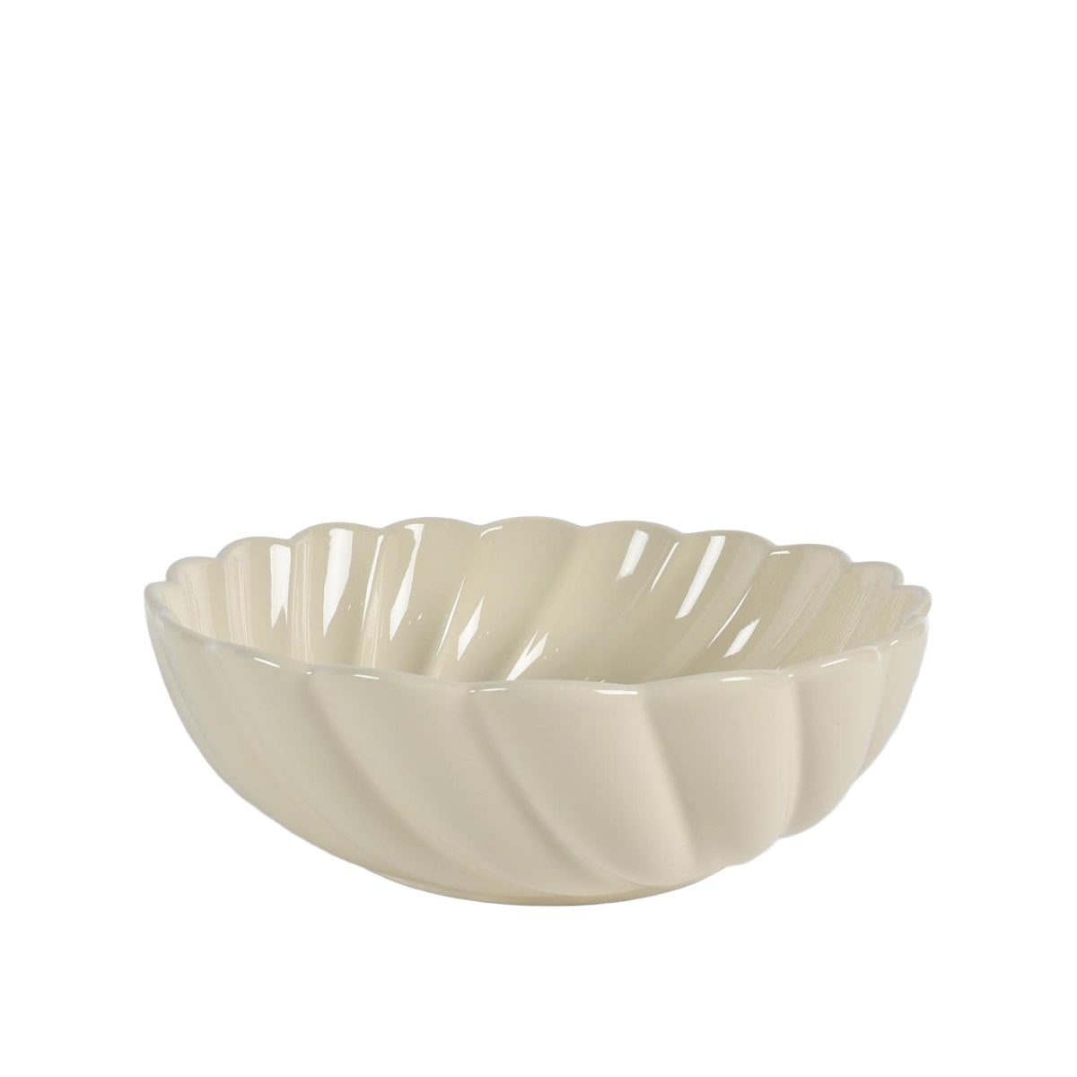 Kom ecru 25.5x25.5x9 cm porselein