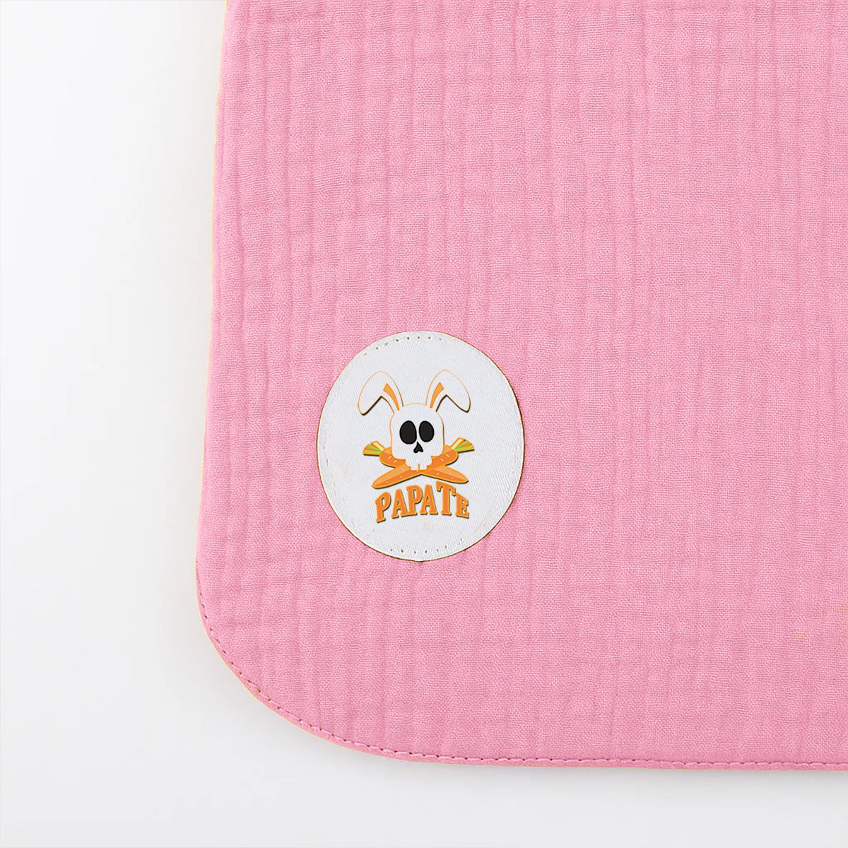 Organic cotton bib pink