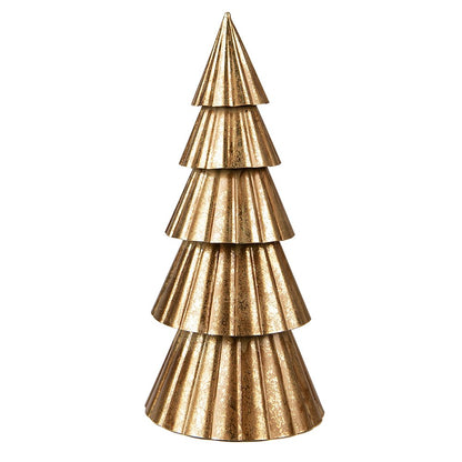 Kerstboom decoratie 30 cm goudkleurig ijzer
