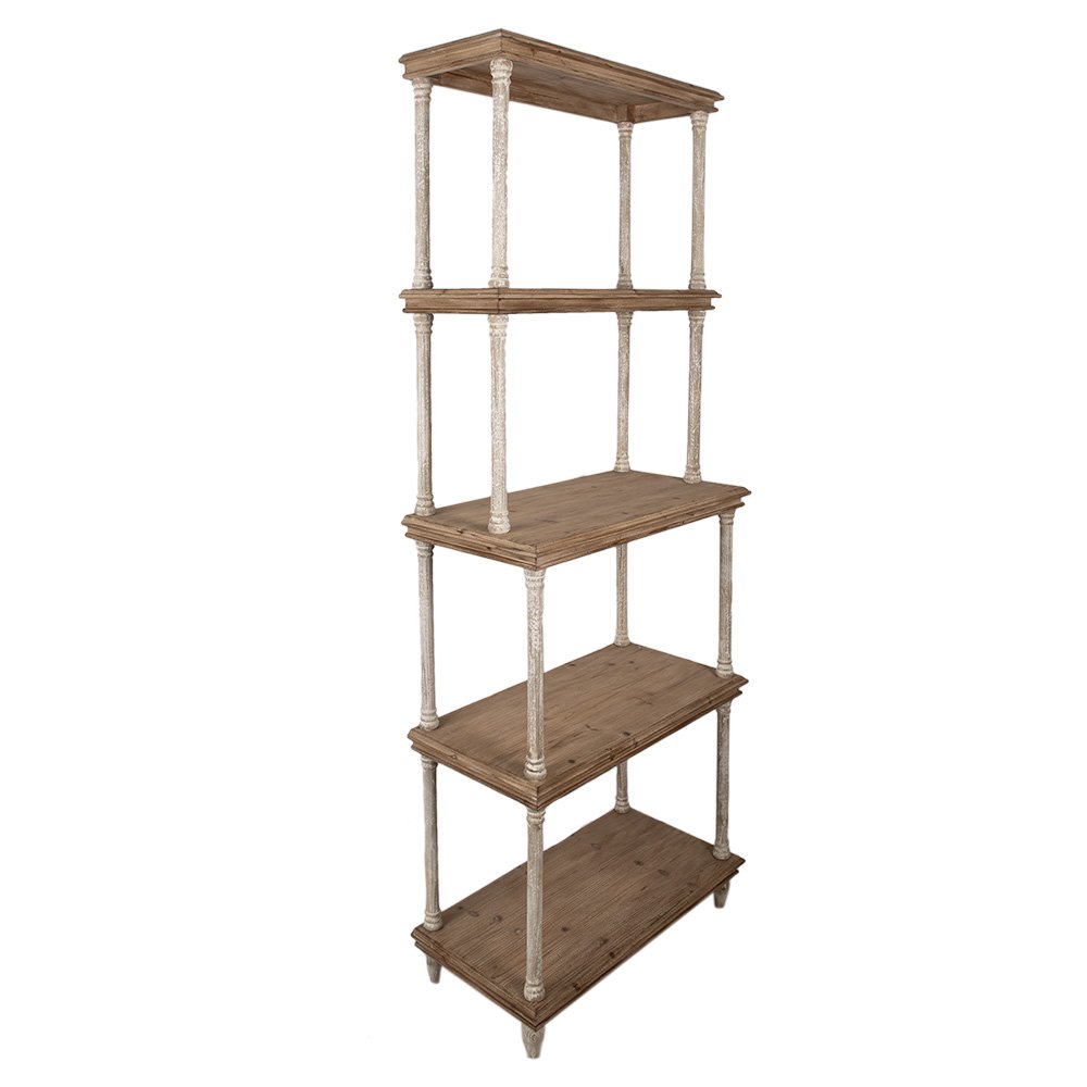 Boekenkast hout 80x40x210 cm bruin