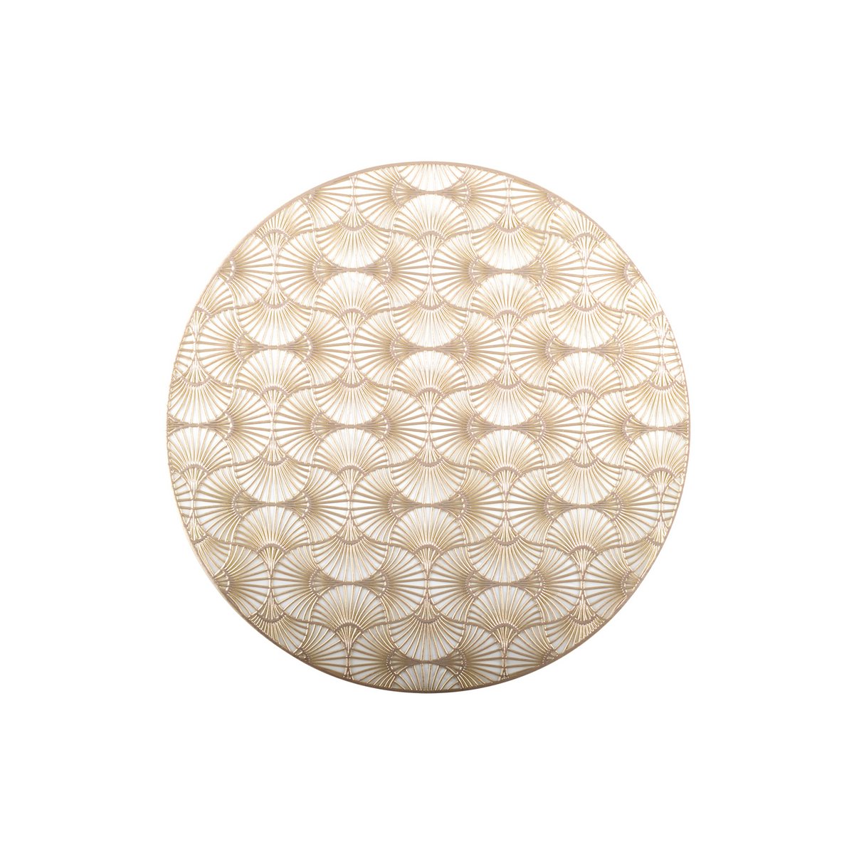 Ginkgo golden round plate