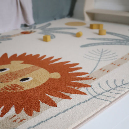 Kindertapijt 120x170 cm leeuw moeder welp