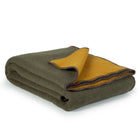 Beddeken merinowol 80% 20% nylon khaki