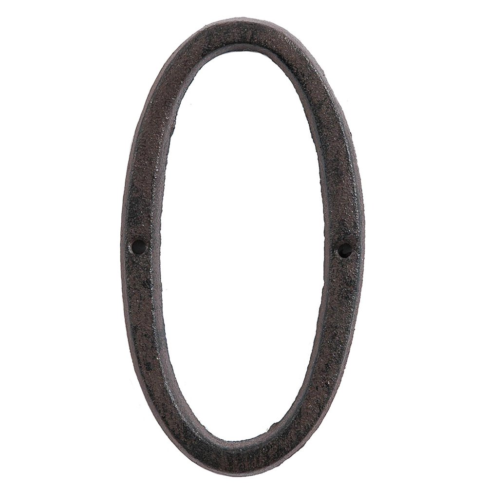 Number 0 15 cm Brown Iron Number 0