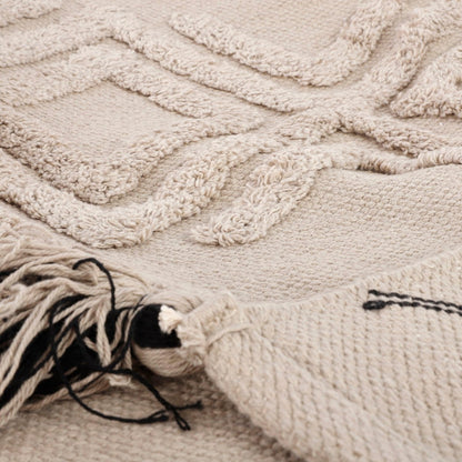 Louis Rug L180 X W120 Grey Cotton Comfortable Soft