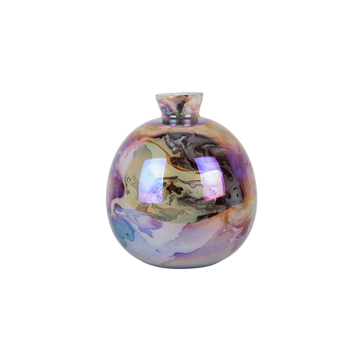 Vaas glas bruin 23x23x26 cm