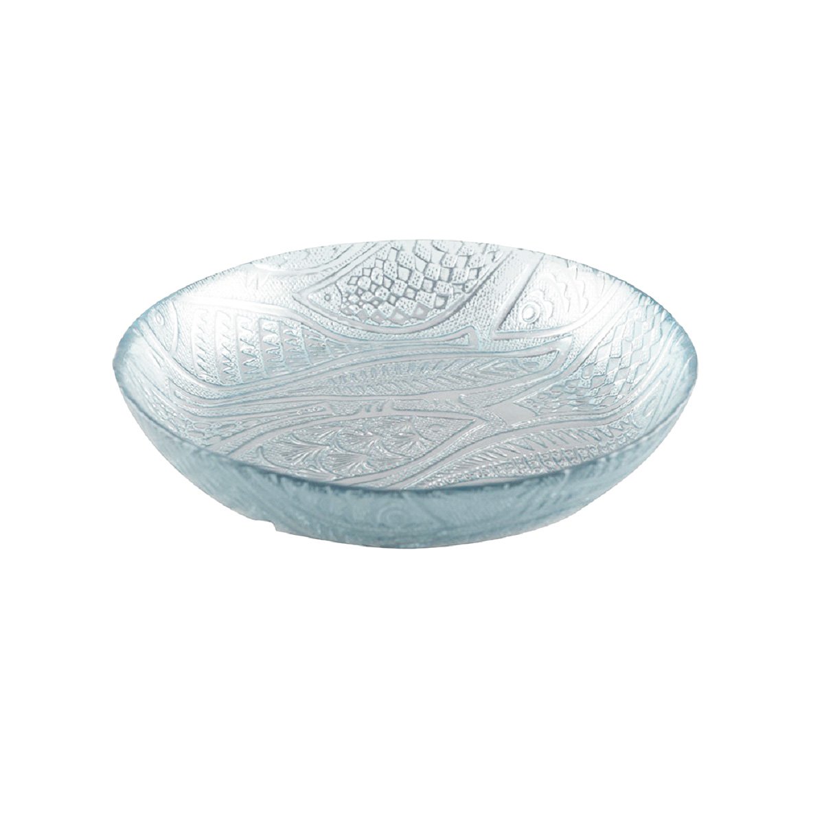 Saladier lichtblauw glas 25.2 cm
