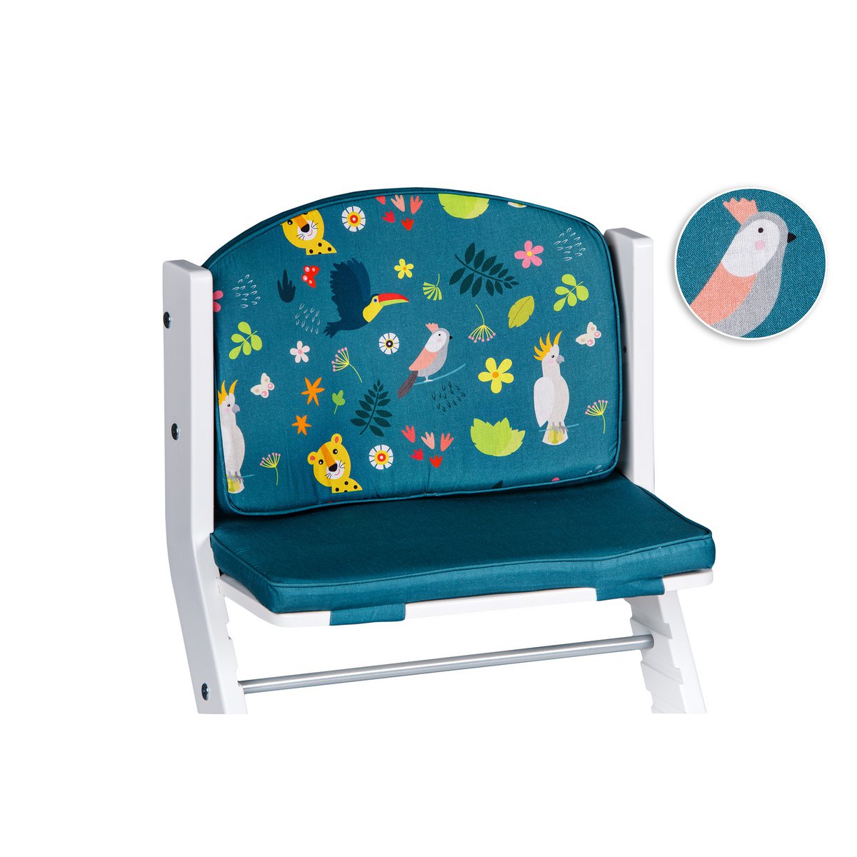 tiSsi® seat cushion petrol JUNGLE for high chair