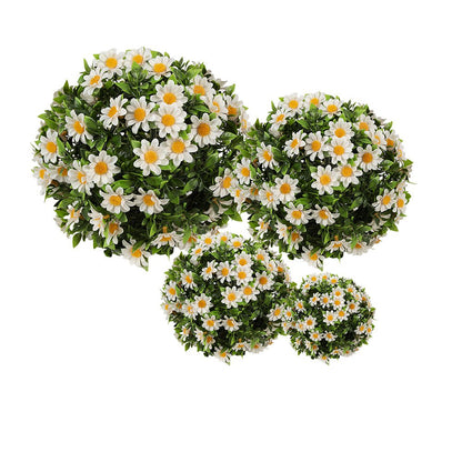 Boxwood sphere Ø 22 cm White Green Plastic