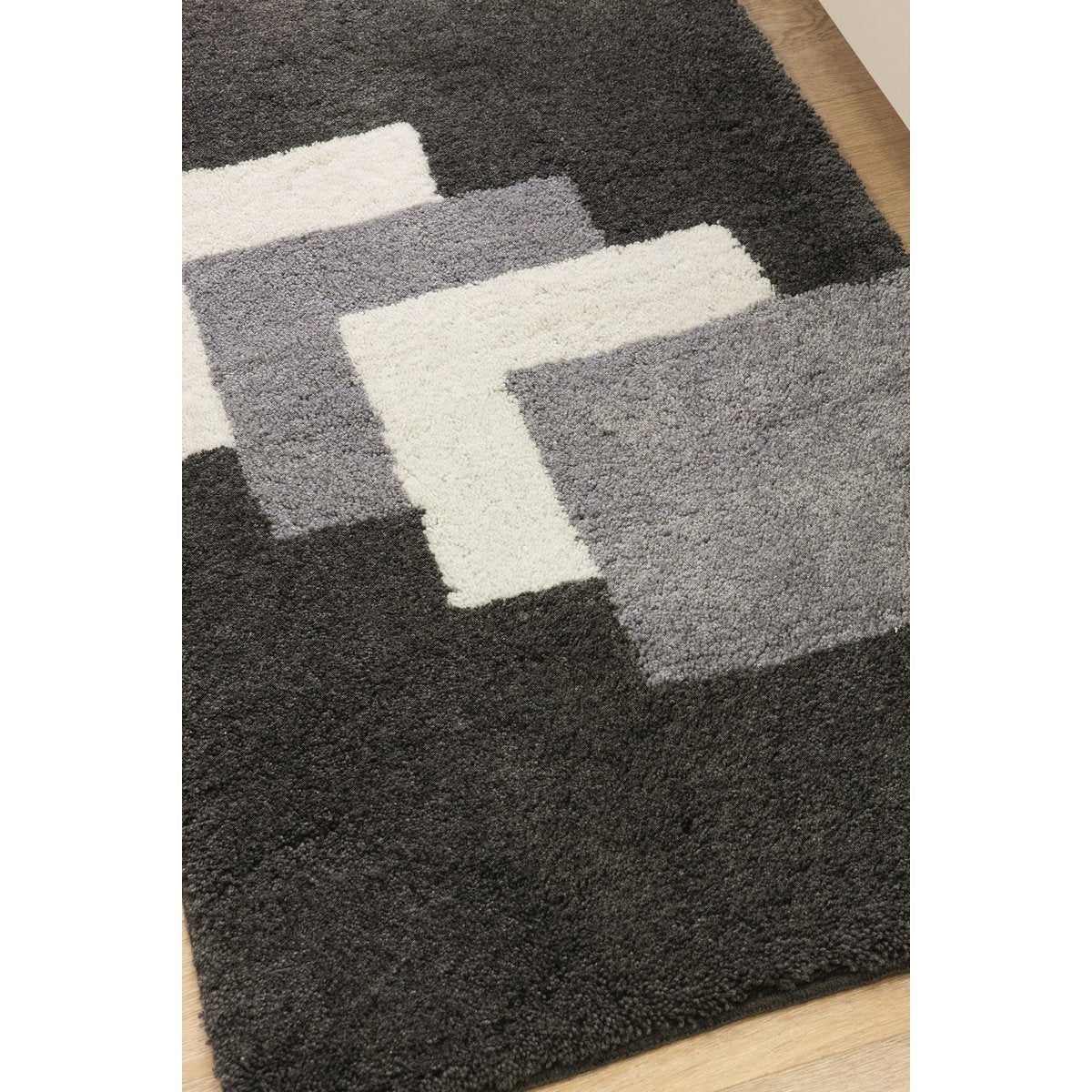 Toiletmat 55x60 cm grijs acrylgaren