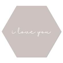 Wall hexagon i love you stone