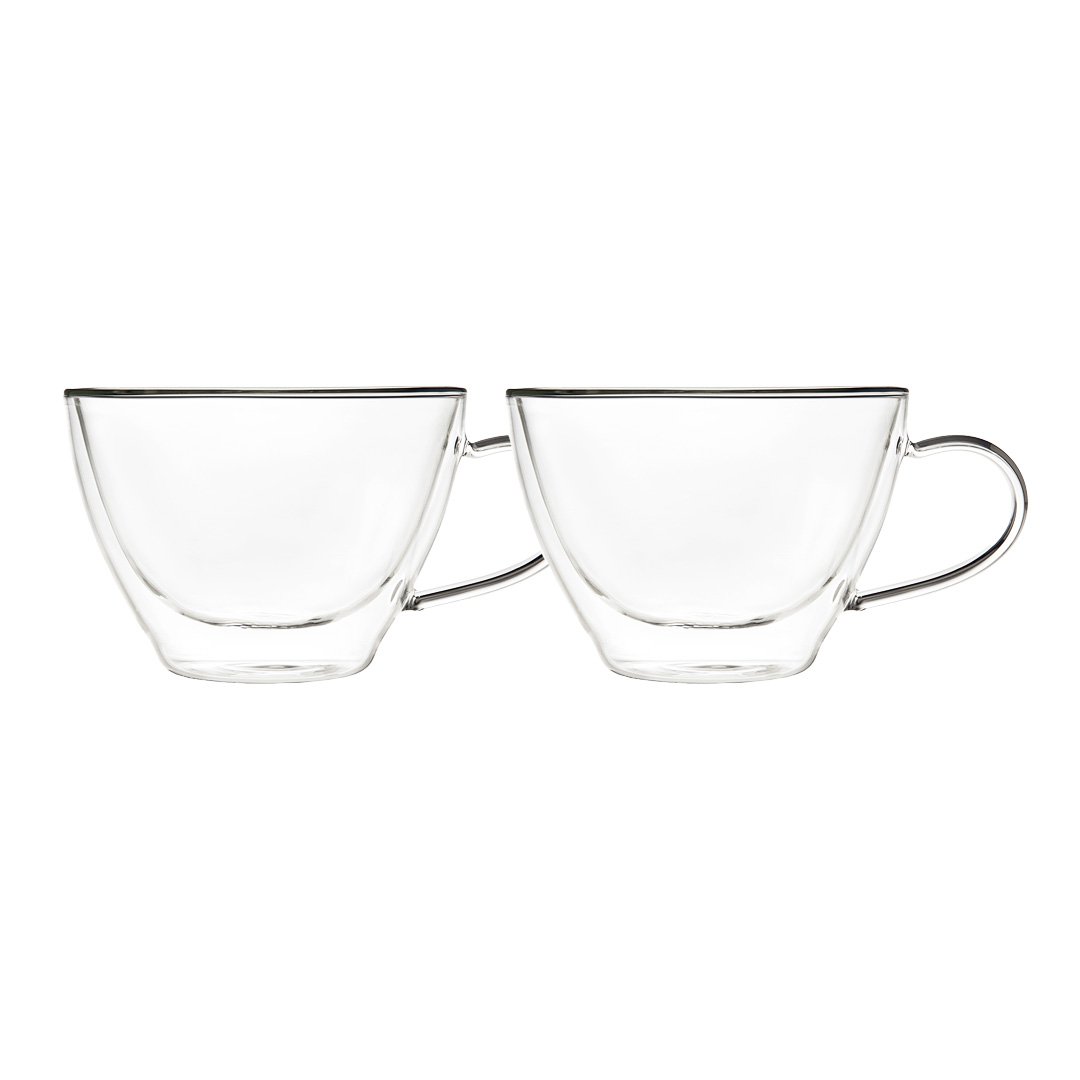 Theeglazen dubbelwandig 370 ml set van 2