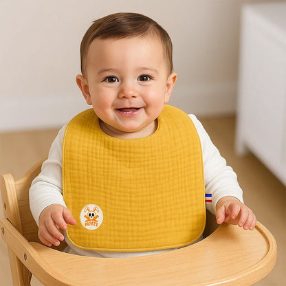 Organic cotton bib honey