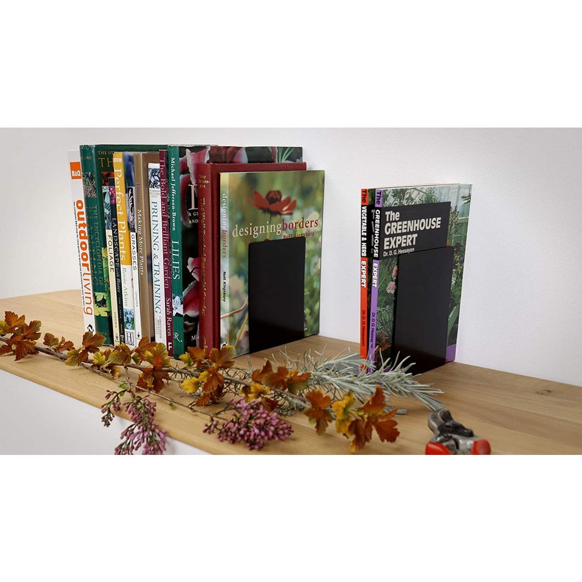 Boekensteunen 2 stuks staal zwart 12,5x16x16 cm