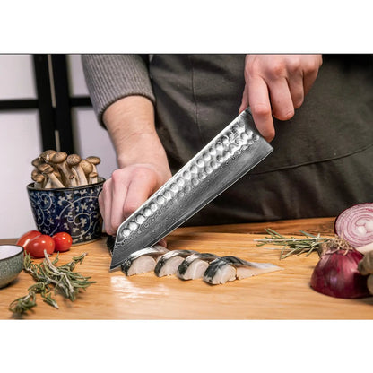 Kiritsuke mes 210 mm Damascus