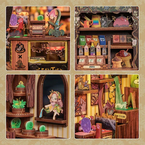 Boekeninleg 11,5x10x17 cm hout fantasy plantenwinkel