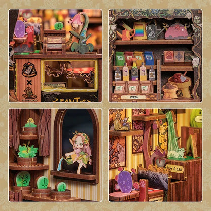Cutebee, 3D Booknook, Fantasy Plant Shop, CWGA203, 11,5x10x17cm