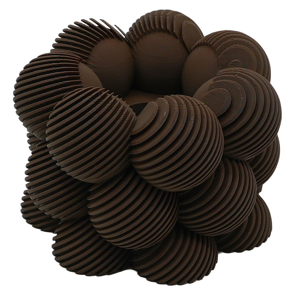 LED Tealight Holder Bubble Slanted Striped - 3D Printed - Sustainable PLA - Suitable for LED Tealights