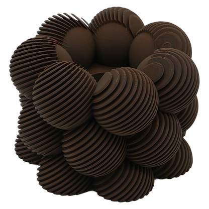 LED Tealight Holder Bubble Slanted Striped - 3D Printed - Sustainable PLA - Suitable for LED Tealights