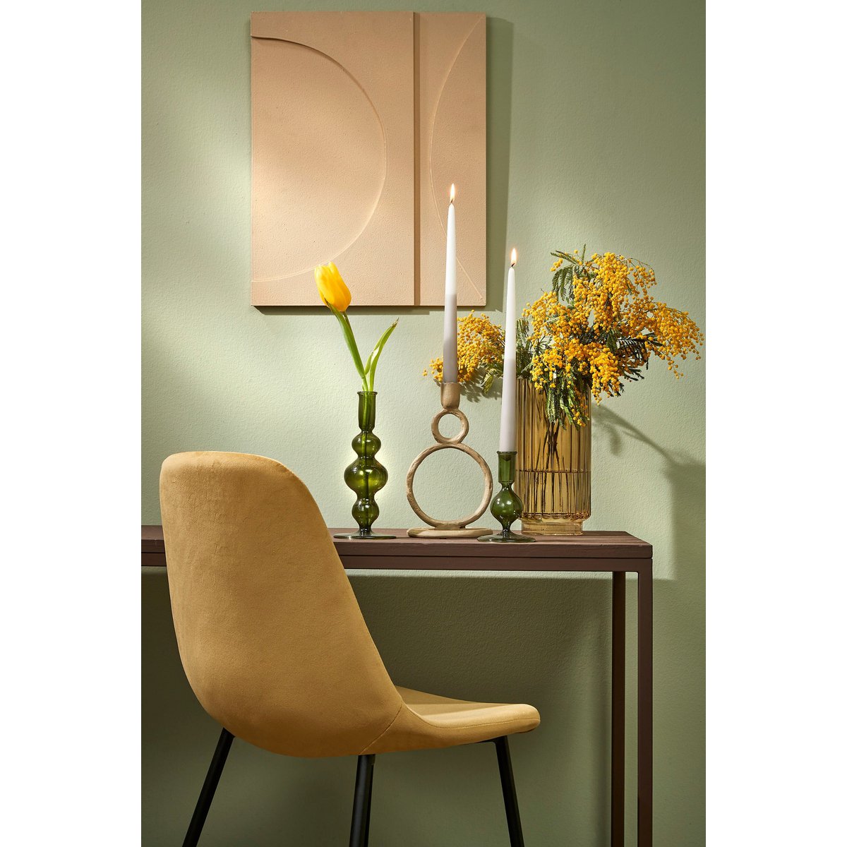 Dinerkaars Dip-dye Lichtgrijs