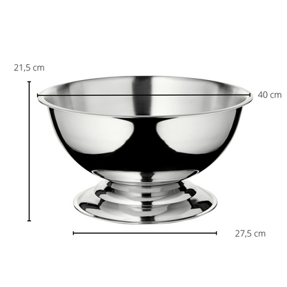 Champagneschaal Cara set van 2 Ø 40 cm roestvrij staal
