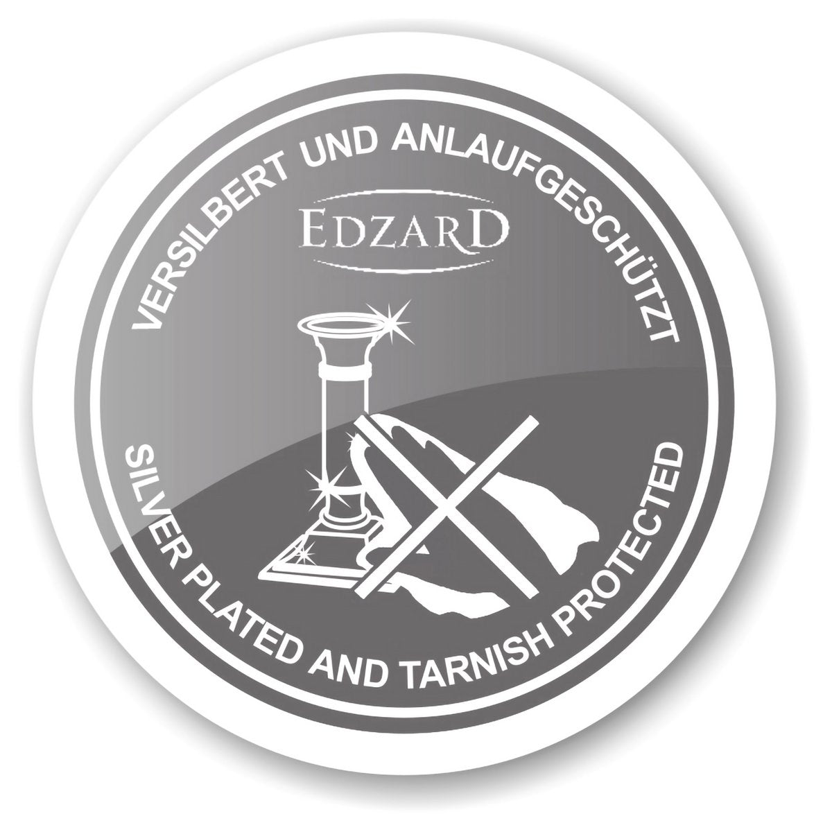 EDZARD kandelaar bamboe 43 cm verzilverd