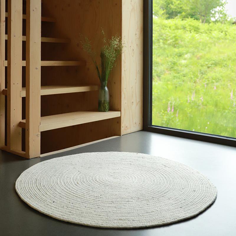 NEETHU NATURAL L felted wool rug