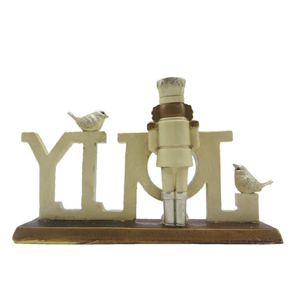 Nutcracker Figurine 18 cm Beige Plastic Christmas Decoration