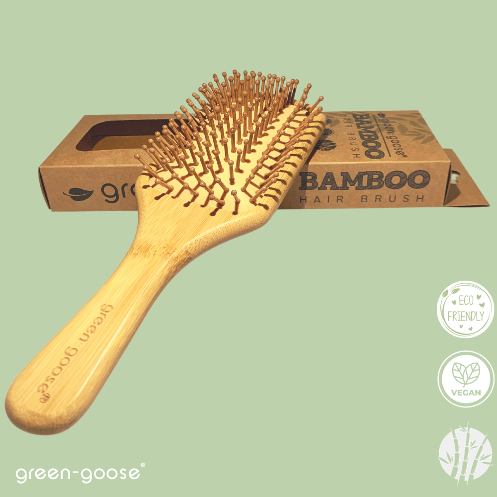 Bamboe haarborstel XL anti-statisch 10x25 cm