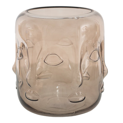 Vaas Ø18x21 cm bruin glas