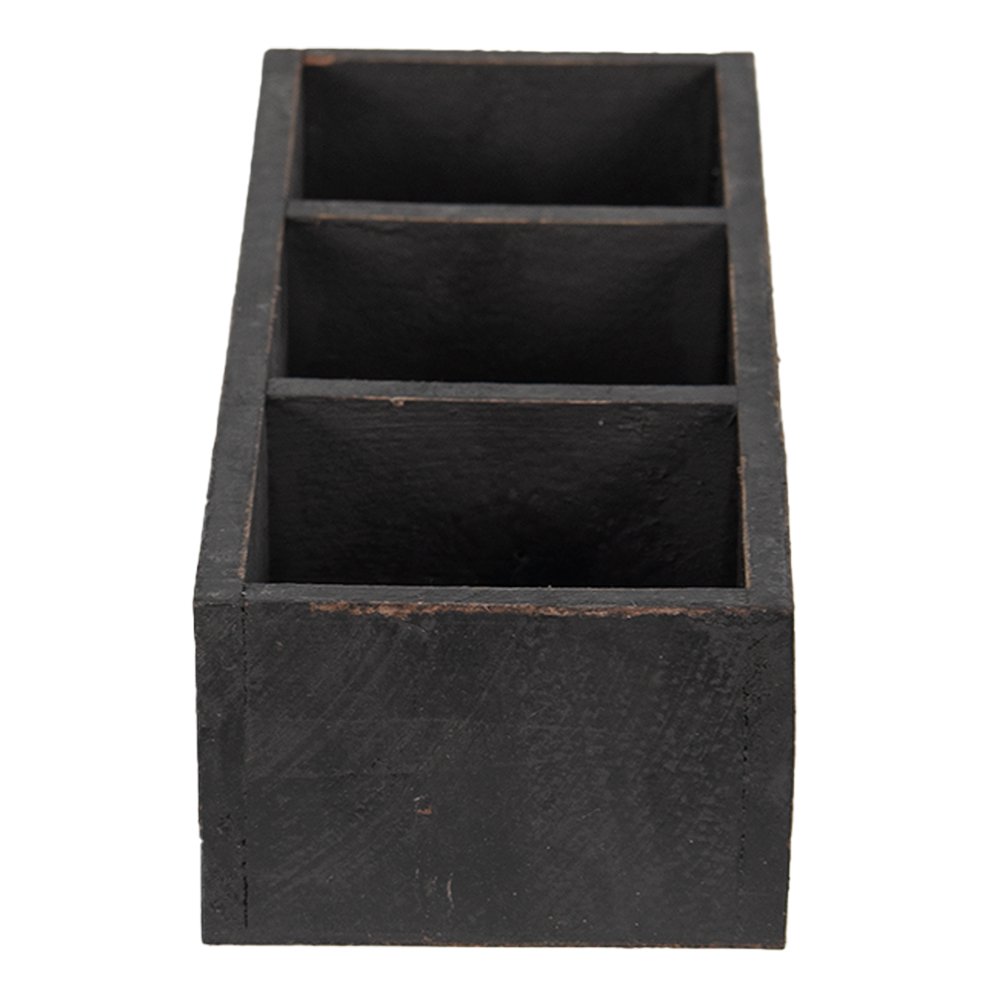 Houten kistje 33x12x7 cm zwart
