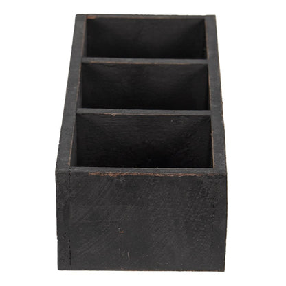 Houten kistje 33x12x7 cm zwart