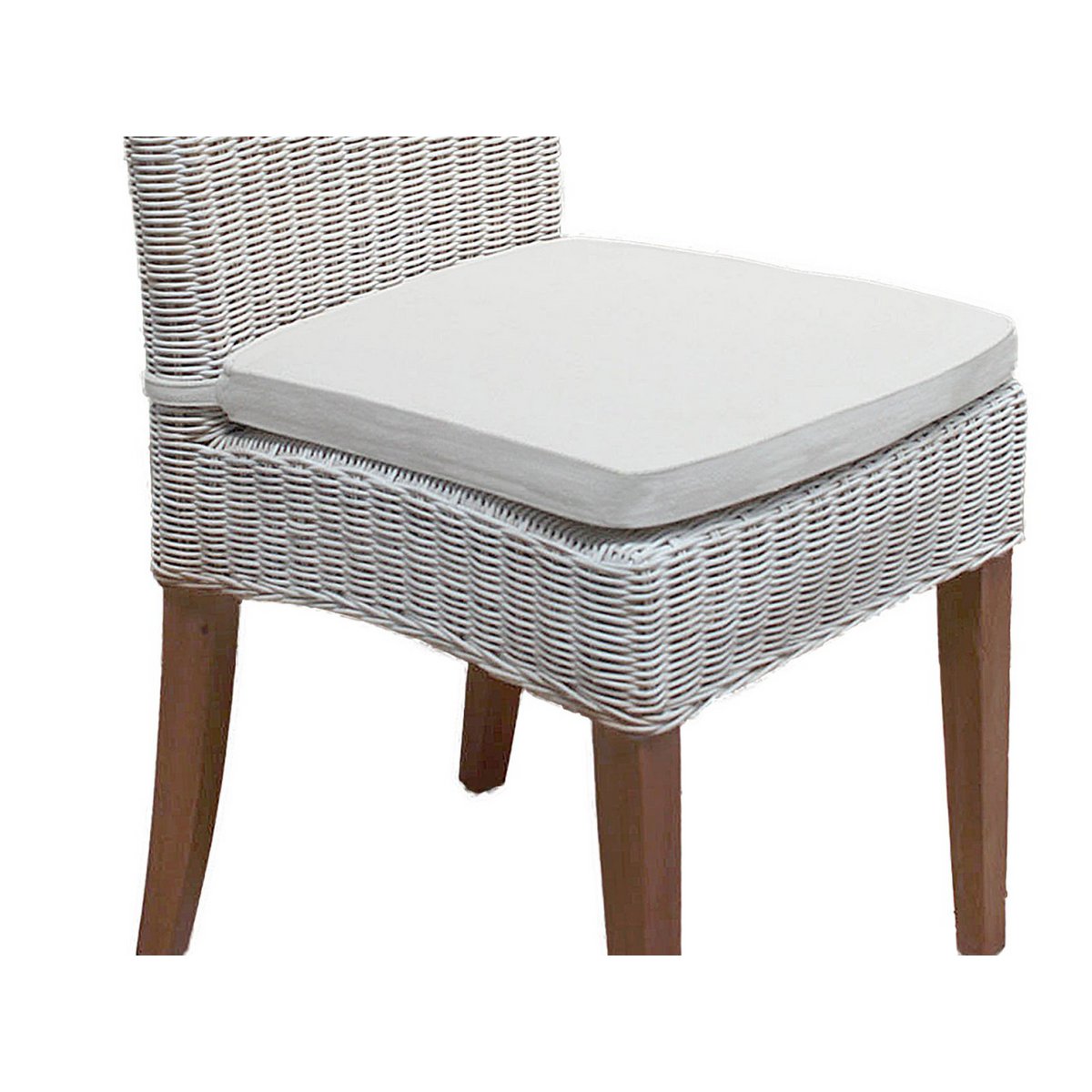 Eetkamerstoelen 6 Stuks Rattan Stoelen Cardine Wit