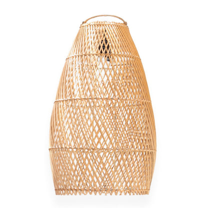 Rotan Plafondlamp Boho Tabung Met Luxe Lantaarnstijl