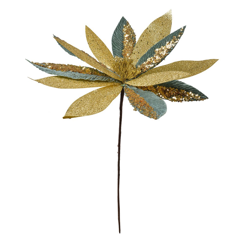 Kunstplant kerstster Ø 40x47 cm groen geel