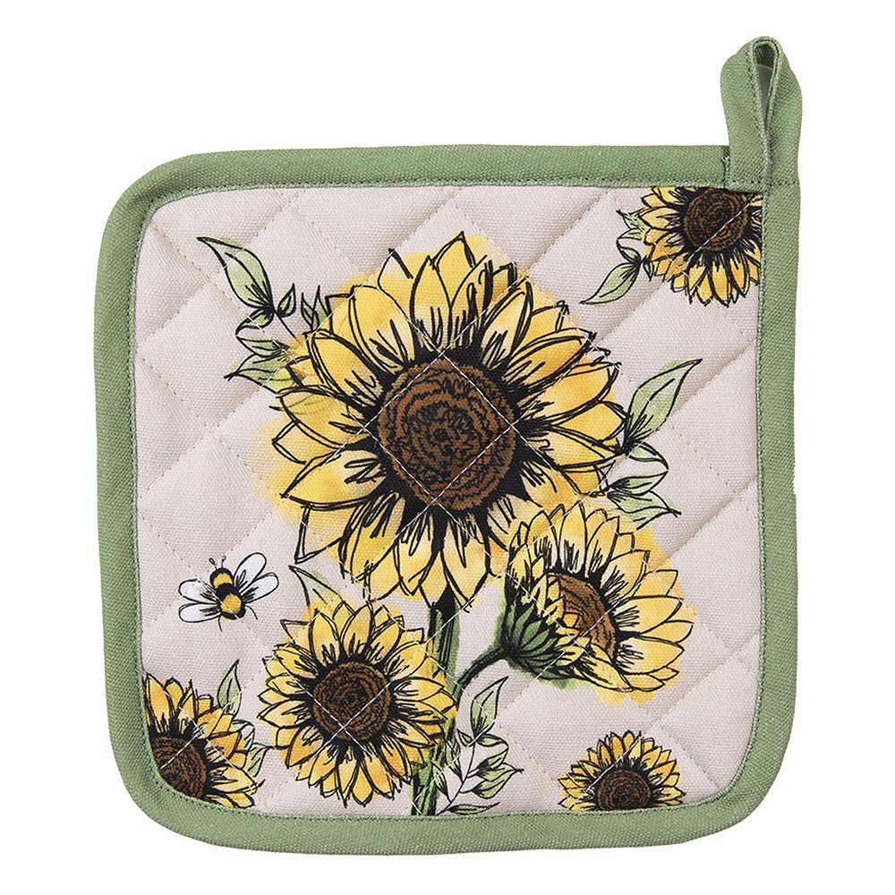Pannenlap Beige Geel, Katoen 20x20 cm