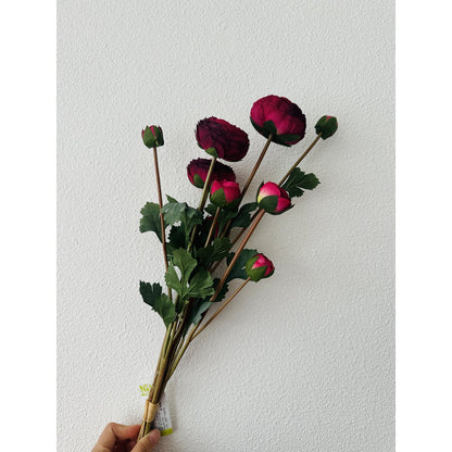 Kunstbloemen boeket 9 stengels roze 55 cm