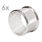 Servetringen 6 stuks verzilverd diameter 4 cm