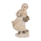 Decoratiebeeld kind 10x7x17 cm beige kunststof