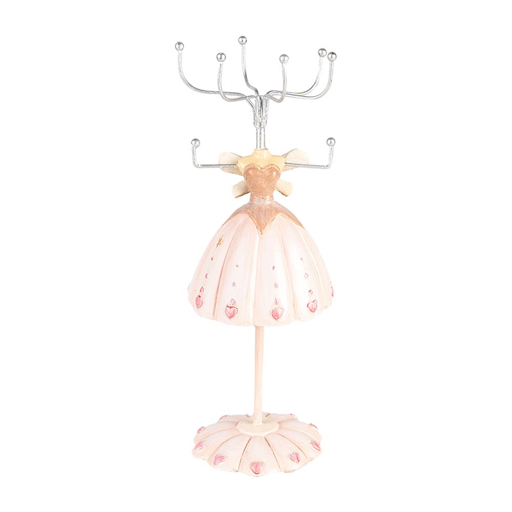 Juwelenhouder jurkje 7x19 cm roze
