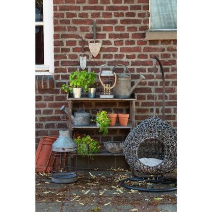 Decoratie gieter metaal grijs 47x18x39 cm