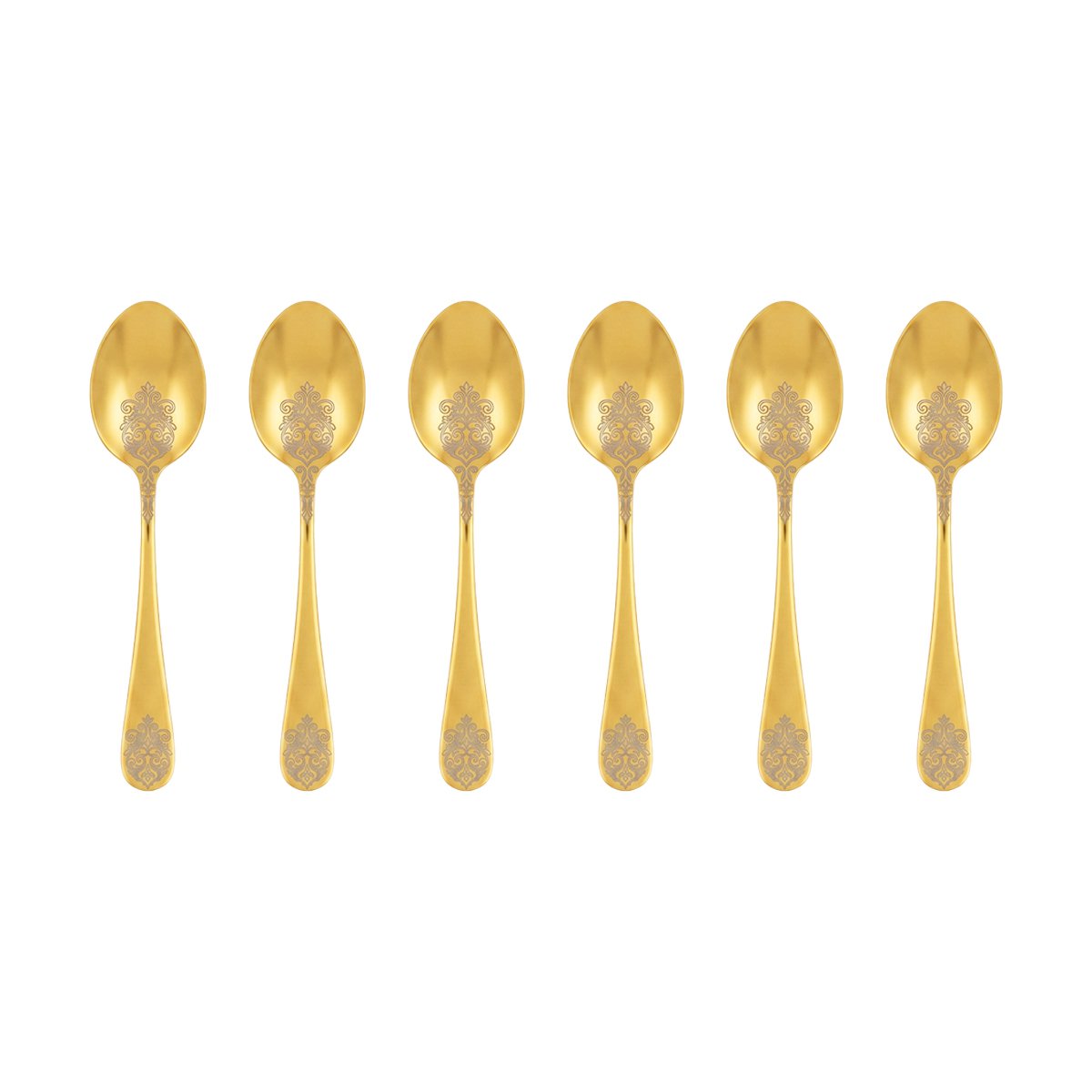 Theelepels goud set van 6